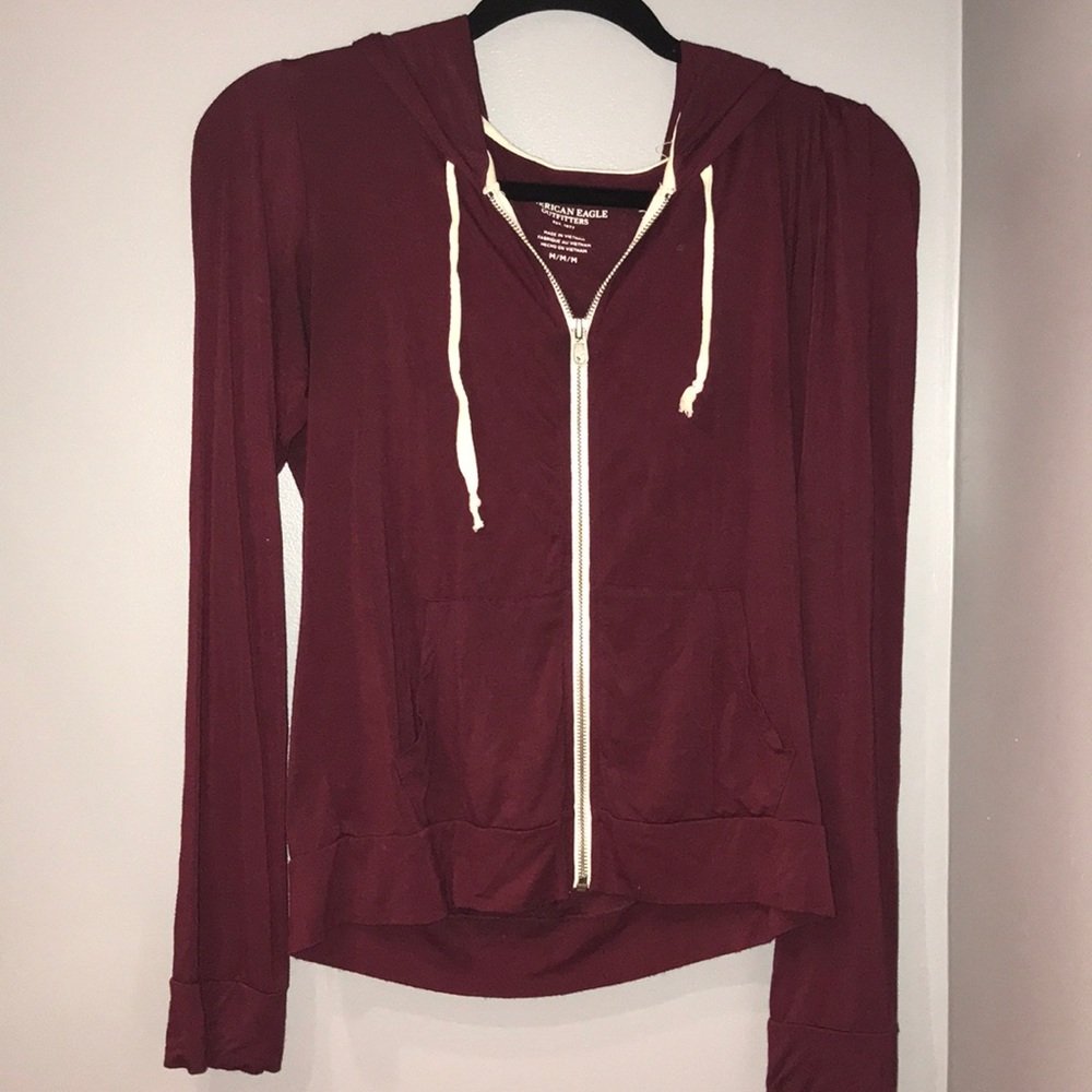 Maroon American Eagle (thin) Hoodie
